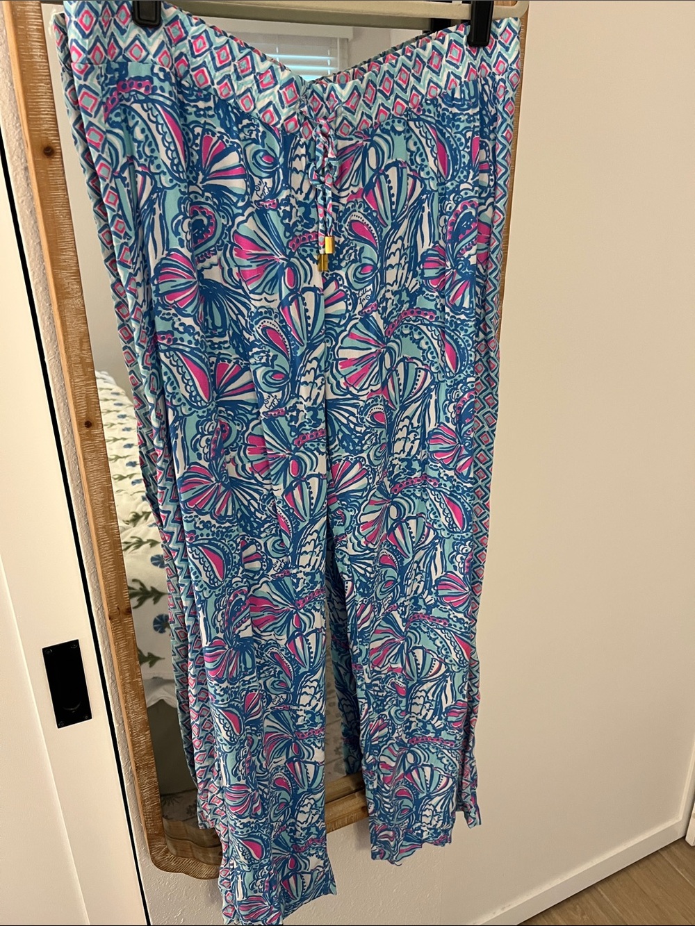 Lilly Pulitzer for Target Blue & Pink Floral Swim Coverup Pants